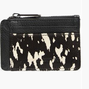 Black and White Cowhide Card Holder